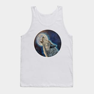 Wolf and the moon Tank Top